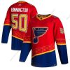 St. Louis Blues #50 Jordan Binnington 2021 Punainen Käänteinen Retro Ommeltu Paita – Miesten