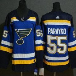 St. Louis Blues #55 Colton Parayko Sininen Ommeltu NHL Paita – Nuoret