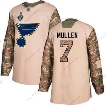 St. Louis Blues #7 Joe Mullen Maastokuvio Aito 2017 Veterans Day 2019 Stanley Cup Final Bound Ommeltu Jääkiekko Paita – Miesten