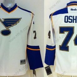 St. Louis Blues #74 T. J. Oshie Valkoinen Paita – Lasten