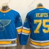 St. Louis Blues #75 Ryan Reaves Sininen 2017 Talvi Klassinen Ommeltu NHL Paita – Nuoret