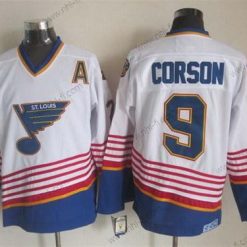 St. Louis Blues #9 Shayne Corson 1995 Valkoinen Retro CCM Paita – Miesten