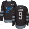 St. Louis Blues #9 Shayne Corson Musta 1917-2017 100th Vuosipäivä Ommeltu NHL Paita – Miesten