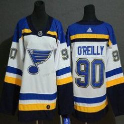 St. Louis Blues #90 Ryan O’Reilly Valkoinen Ommeltu NHL Paita – Nuoret