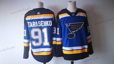 St. Louis Blues #91 Vladimir Tarasenko Sininen 2017-2018 Jääkiekko Ommeltu NHL Paita – Miesten