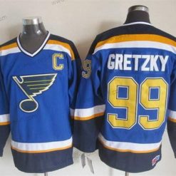 St. Louis Blues #99 Wayne Gretzky 2014 Sininen Retro CCM Paita – Miesten