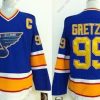 St. Louis Blues #99 Wayne Gretzky Sininen Retro CCM Paita – Miesten