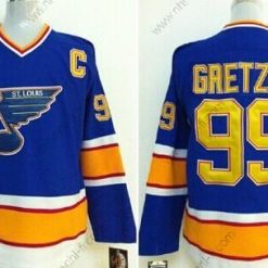 St. Louis Blues #99 Wayne Gretzky Sininen Retro CCM Paita – Miesten