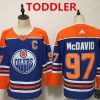 Taapero Edmonton Oilers #97 Connor Mcdavid Royal Sininen Ommeltu NHL Paita