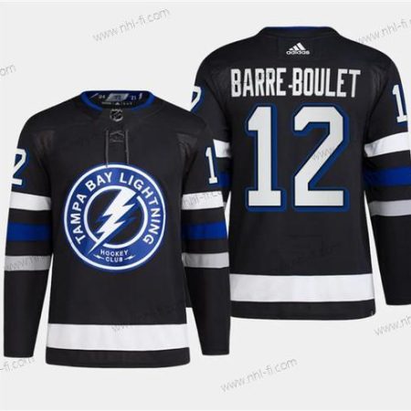 Tampa Bay Lightning #12 Alex Barre-Boulet Musta 2024 Stadium Series Ommeltu Paita – Miesten