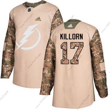 Tampa Bay Lightning #17 Alex Killorn Maastokuvio Aito 2017 Veterans Day Ommeltu NHL Paita – Nuoret