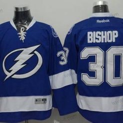 Tampa Bay Lightning #30 Ben Bishop Sininen Paita – Miesten