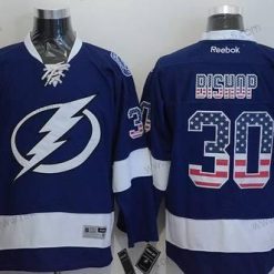 Tampa Bay Lightning #30 Ben Bishop USA Flag Sininen Paita – Miesten