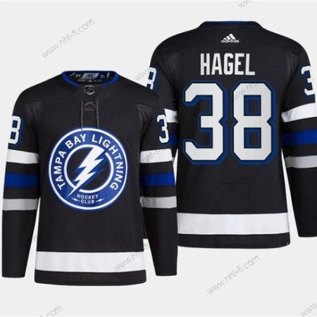 Tampa Bay Lightning #38 Brandon Hagel Musta 2024 Stadium Series Ommeltu Paita – Miesten