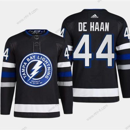 Tampa Bay Lightning #44 Calvin De Haan Musta 2024 Stadium Series Ommeltu Paita – Miesten