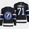 Tampa Bay Lightning #71 Anthony Cirelli Musta 2024 Stadium Series Ommeltu Paita – Miesten