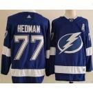 Tampa Bay Lightning #77 Victor Hedman Sininen Aito Paita – Miesten