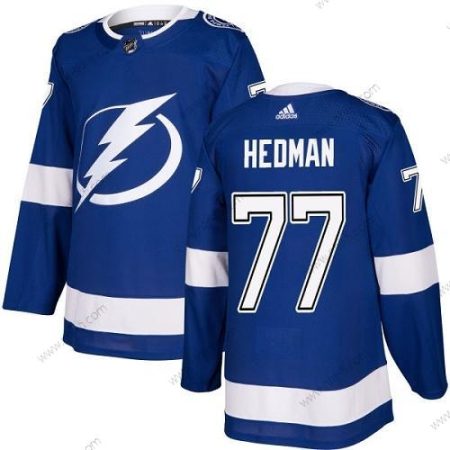 Tampa Bay Lightning #77 Victor Hedman Sininen Kotiottelu Aito Ommeltu NHL Paita – Nuoret