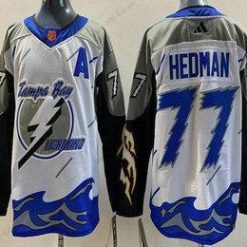 Tampa Bay Lightning #77 Victor Hedman Valkoinen 2022 Käänteinen Retro Aito Paita – Miesten