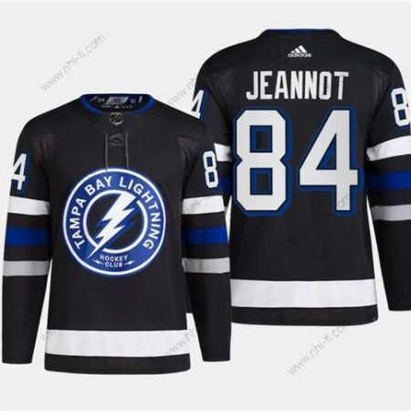 Tampa Bay Lightning #84 Tanner Jeannot Musta 2024 Stadium Series Ommeltu Paita – Miesten