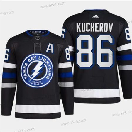 Tampa Bay Lightning #86 Nikita Kucherov Musta 2024 Stadium Series Ommeltu Paita – Miesten