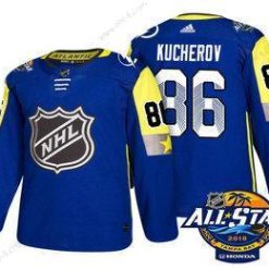 Tampa Bay Lightning #86 Nikita Kucherov Sininen 2018 NHL All-Star Ommeltu Jääkiekko Paita – Miesten