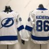 Tampa Bay Lightning #86 Nikita Kucherov Valkoinen Road Aito Ommeltu NHL Paita – Nuoret