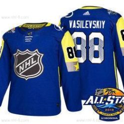 Tampa Bay Lightning #88 Andrei Vasilevskiy Sininen 2018 NHL All-Star Ommeltu Jääkiekko Paita – Miesten