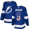 Tampa Bay Lightning #9 Tyler Johnson Sininen Kotiottelu Aito USA Flag Ommeltu NHL Paita – Nuoret