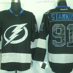 Tampa Bay Lightning #91 Steven Stamkos Musta Ice Paita – Miesten