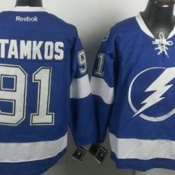 Tampa Bay Lightning #91 Steven Stamkos New Sininen Paita – Miesten