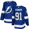 Tampa Bay Lightning #91 Steven Stamkos Sininen Kotiottelu Aito Ommeltu NHL Paita – Nuoret