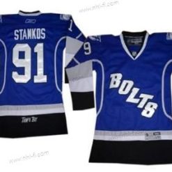 Tampa Bay Lightning #91 Steven Stamkos Sininen Vieras Paita – Lasten