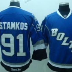 Tampa Bay Lightning #91 Steven Stamkos Sininen Vieras Paita – Miesten