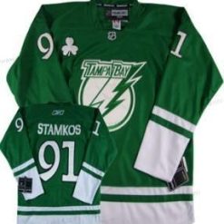 Tampa Bay Lightning #91 Steven Stamkos St. Patrick’S Day Vihreä Paita – Miesten