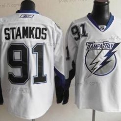 Tampa Bay Lightning #91 Steven Stamkos Valkoinen Paita – Miesten