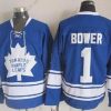 Toronto Maple Leafs #1 Johnny Bower Sininen Vieras Retro CCM Paita – Miesten