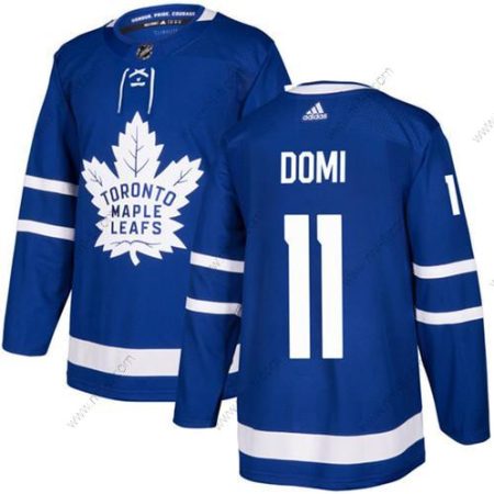 Toronto Maple Leafs #11 Max Domi Sininen Ommeltu Paita – Miesten