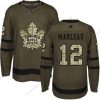 Toronto Maple Leafs #12 Patrick Marleau Vihreä Salute to Service Ommeltu NHL Paita – Nuoret