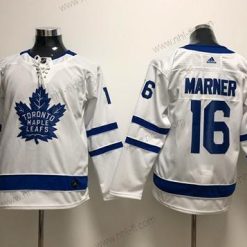 Toronto Maple Leafs #16 Mitchell Marner Valkoinen Road Aito Ommeltu NHL Paita – Nuoret