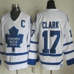 Toronto Maple Leafs #17 Wendel Clark 2000-01 Valkoinen CCM Vintage Paita – Miesten