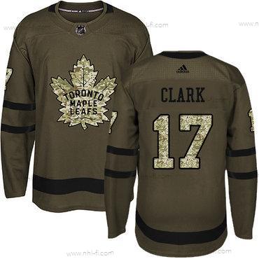 Toronto Maple Leafs #17 Wendel Clark Vihreä Salute to Service Ommeltu NHL Paita – Nuoret