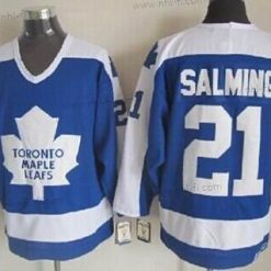 Toronto Maple Leafs #21 Borje Salming Sininen With Valkoinen Retro CCM Paita – Miesten