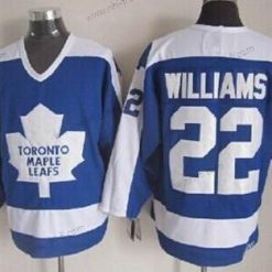 Toronto Maple Leafs #22 Tiger Williams Sininen With Valkoinen Retro CCM Paita – Miesten