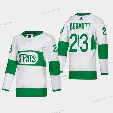 Toronto Maple Leafs #23 Travis Dermott St. Pats Road Aito Pelaaja Valkoinen Paita – Miesten