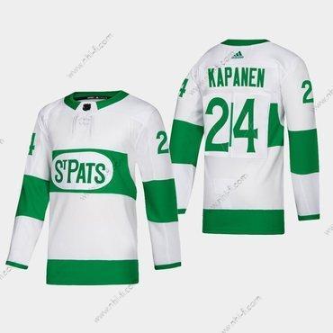 Toronto Maple Leafs #24 Kasperi Kapanen St. Pats Road Aito Pelaaja Valkoinen Paita – Miesten