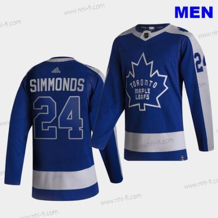 Toronto Maple Leafs #24 Wayne Simmonds 2021 Käänteinen Retro Sininen Special Edition Aito Paita – Miesten