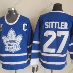 Toronto Maple Leafs #27 Darryl Sittler Sininen 75Th Retro CCM Paita – Miesten