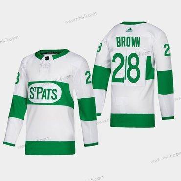 Toronto Maple Leafs #28 Connor Brown Toronto St. Pats Road Aito Pelaaja Valkoinen Paita – Miesten