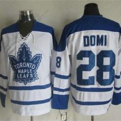 Toronto Maple Leafs #28 Tie Domi 1998-99 Valkoinen CCM Vintage Paita – Miesten